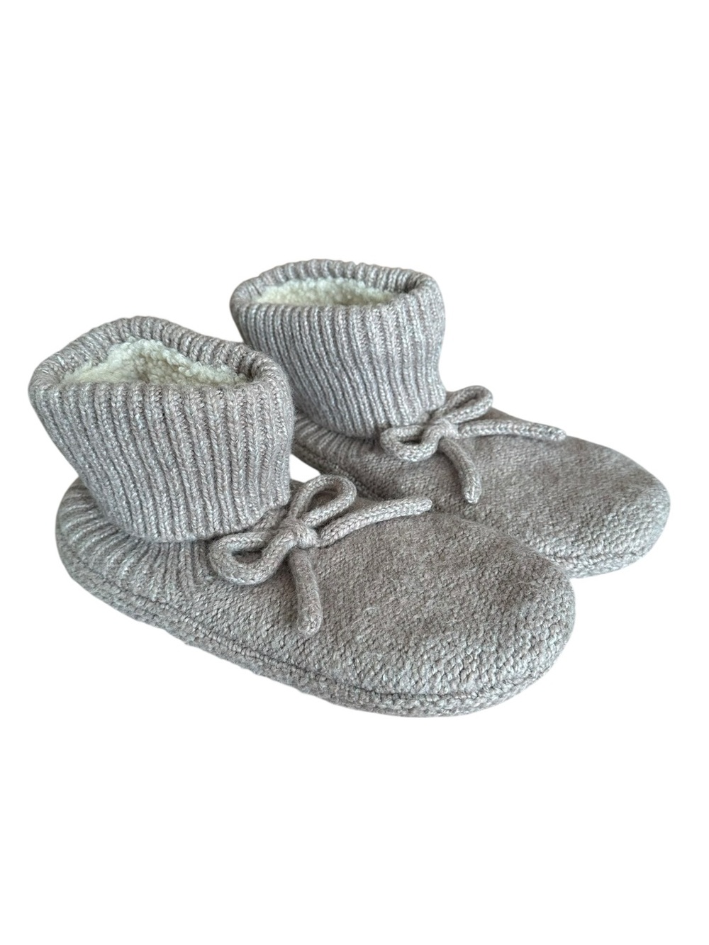 Bombas Gripper Bow Slipper In Soft Taupe Size Medium Cozy Comfy Loungewear
